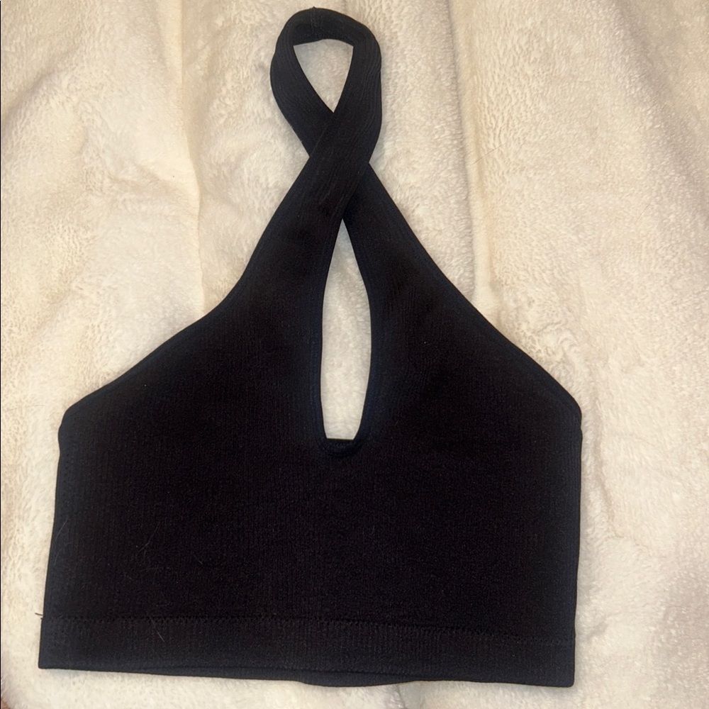 Garage Black Halter Cropped Top size XS never worn